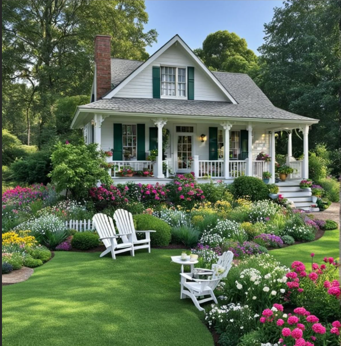 Carmichael home with a mature garden and porch