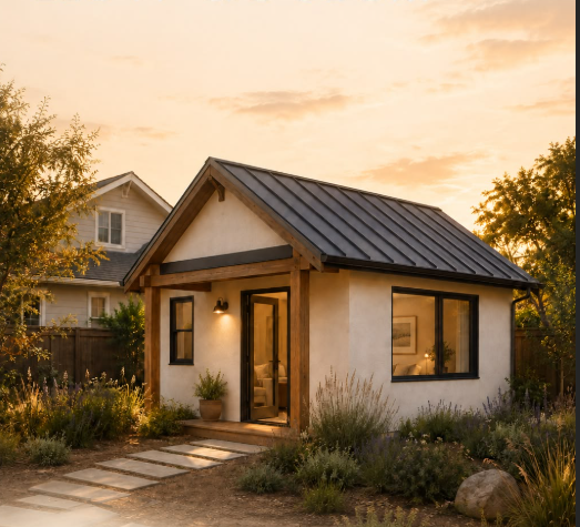 A detached accessory dwelling unit with its own entrance