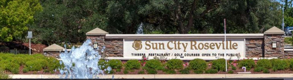 Sun City Roseville community entrance sign