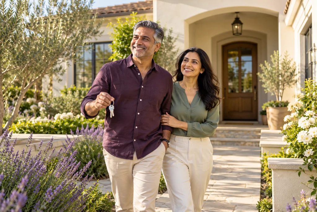 Homebuyer organizing investment assets and home plans