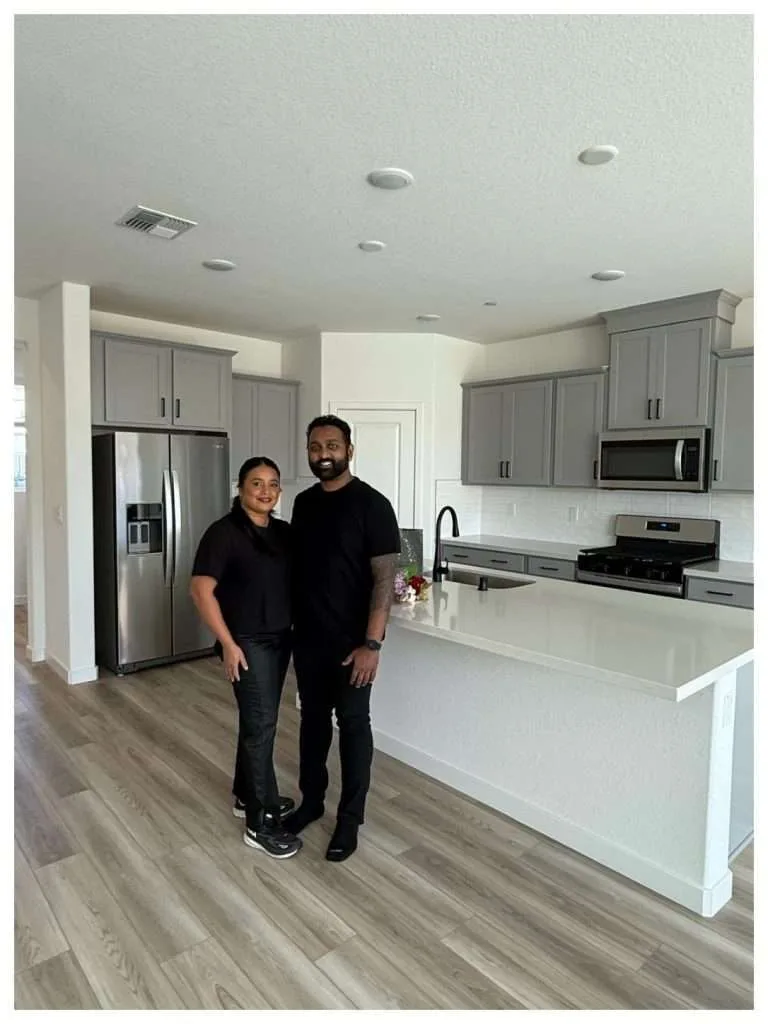First-time homebuyer Rehnaz with her new home