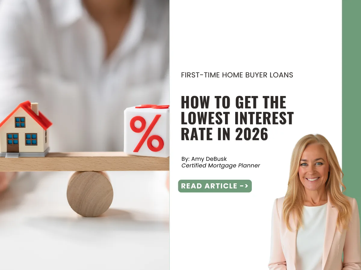 House model and interest rate symbol featured in an article about strategies homebuyers can use to secure the lowest mortgage interest rates in 2026.