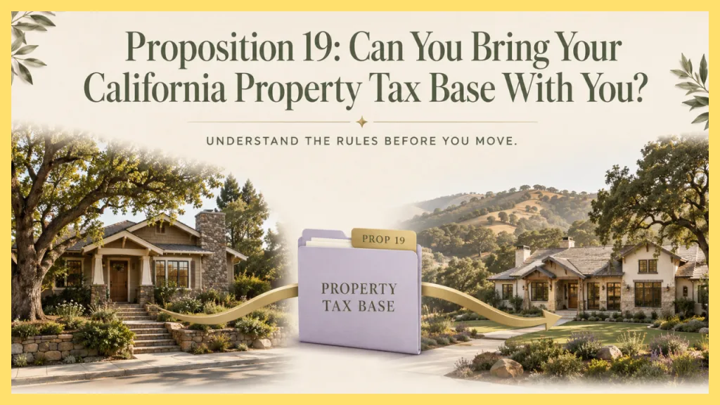 An informational graphic explaining California Proposition 19, featuring the headline 