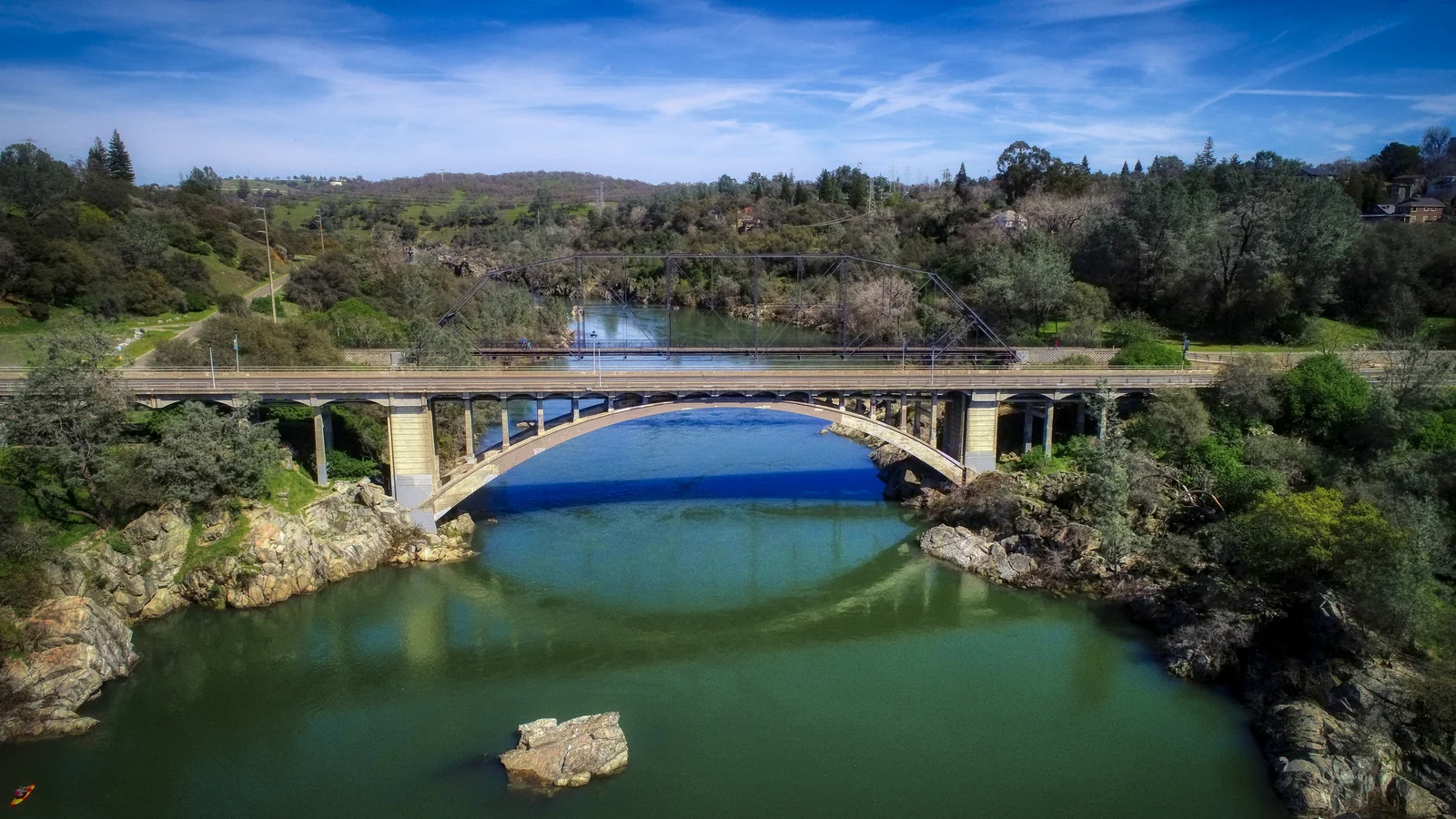 American River and foothills near Folsom
