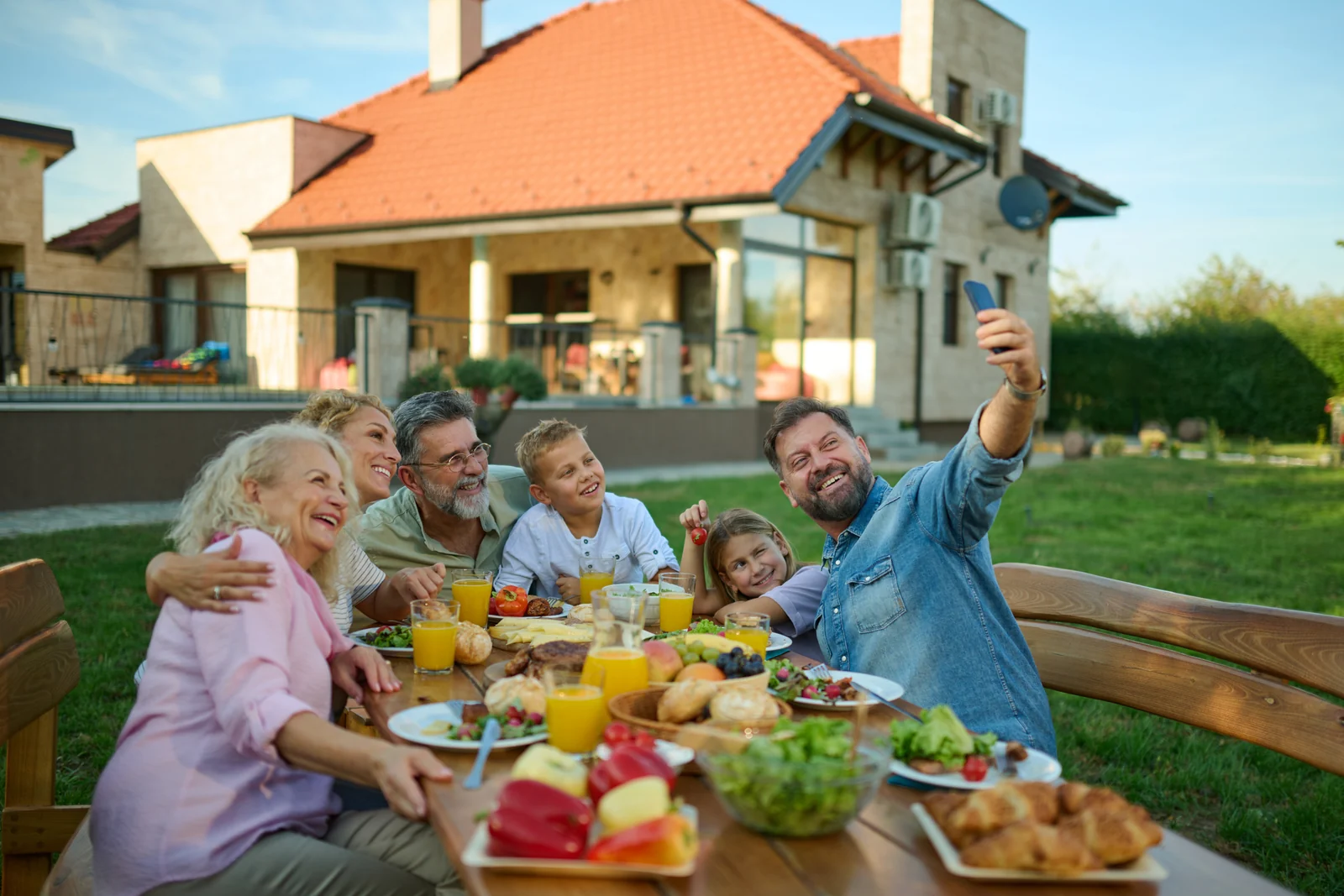 Family gathering at home