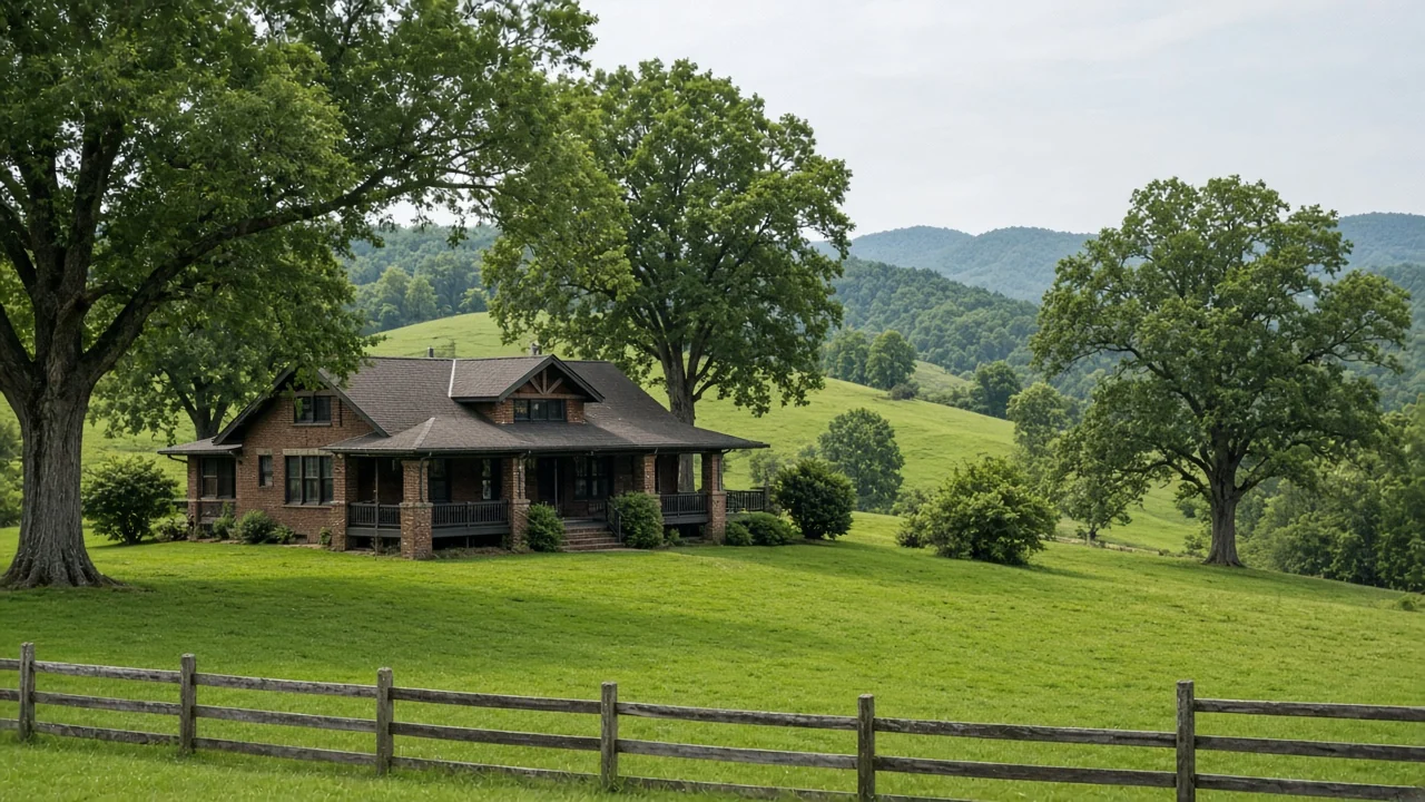 Tennessee hills and home